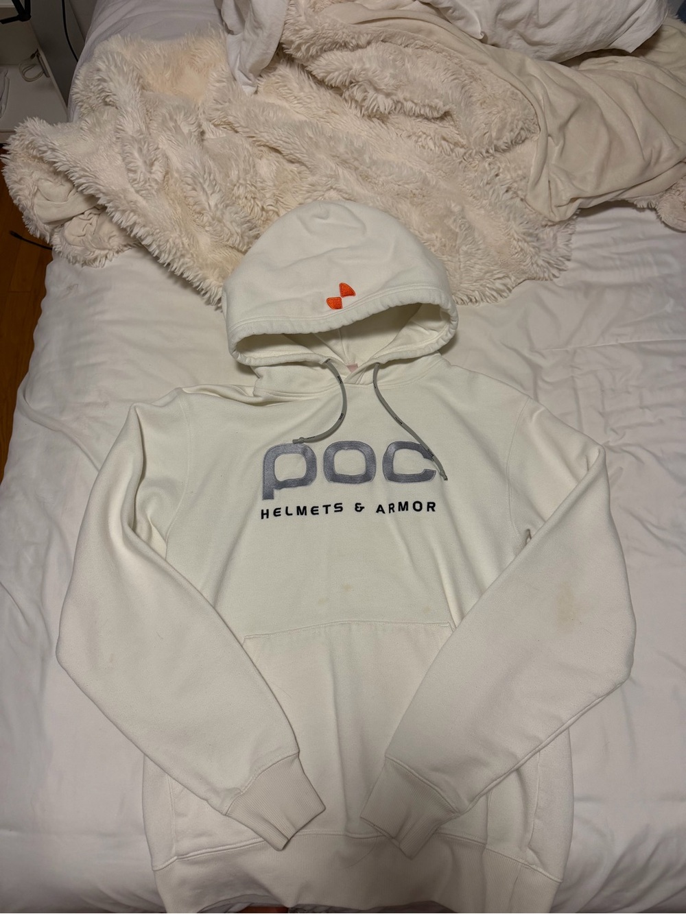 Women’s Cream Hoodie - Helmets & Armor Logo